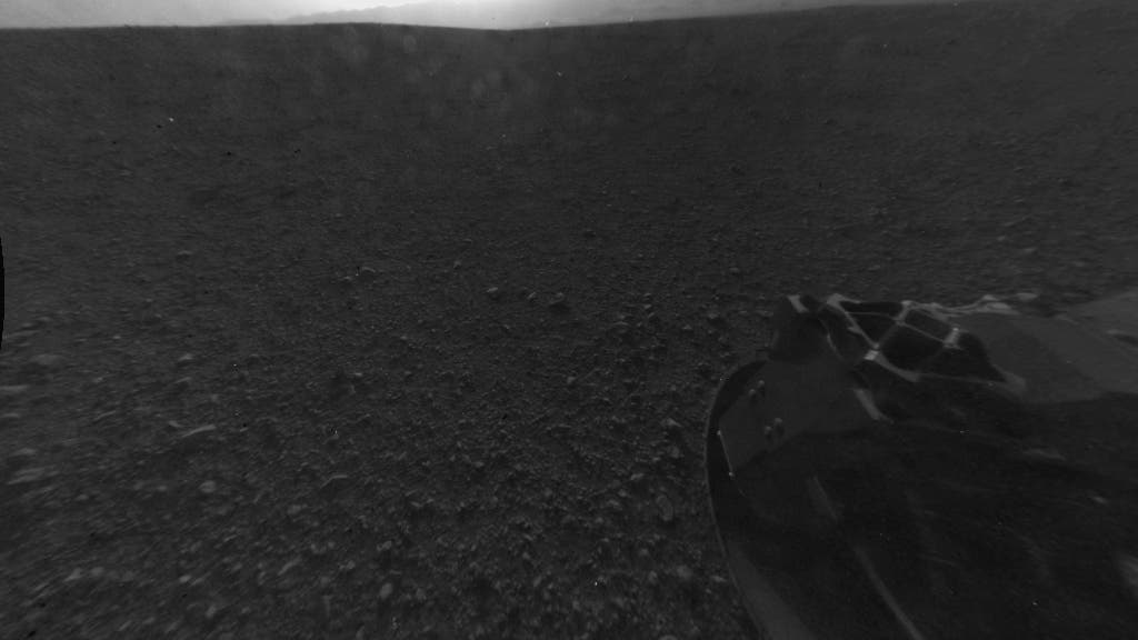Der Kraterrand im Blick von Curiosity