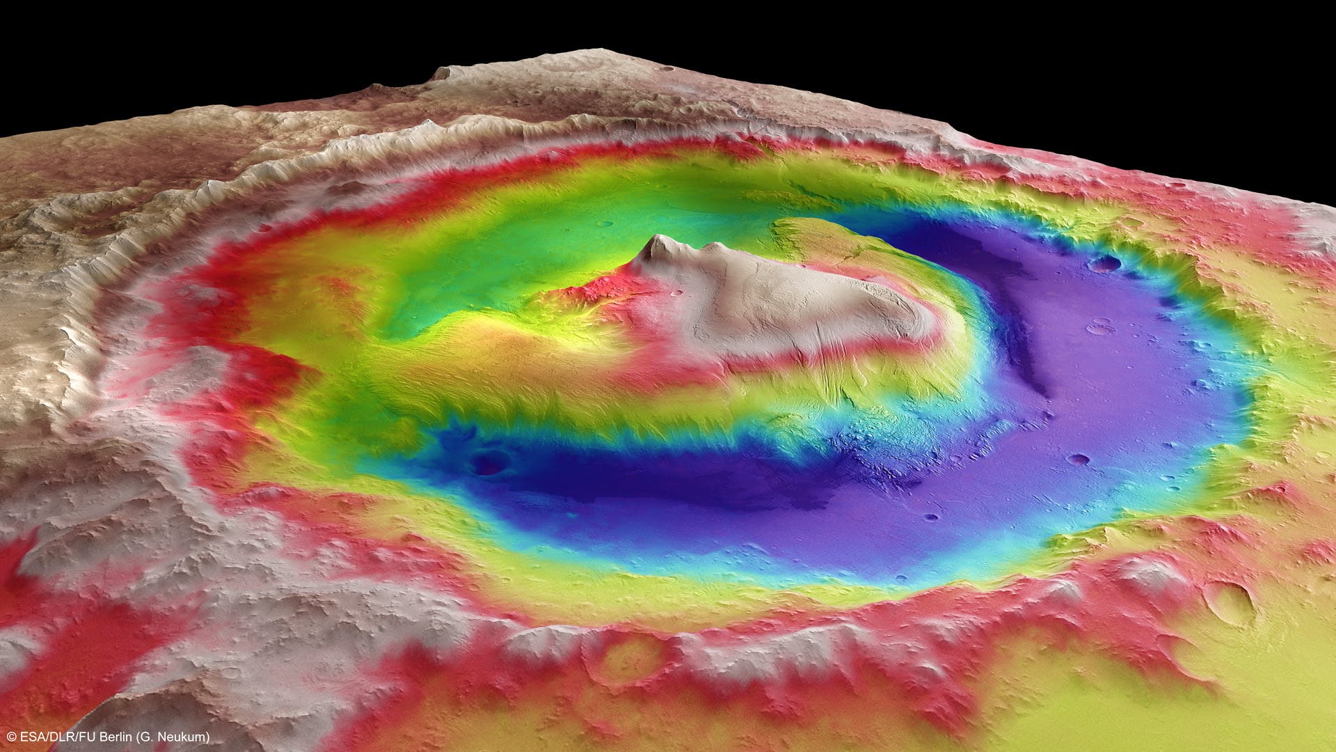 Der Landeplatz von Curiosity: Krater Gale