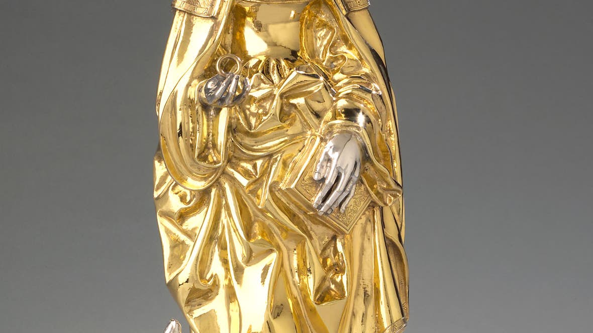 Die vergoldete Silberstatuette der Heiligen Agnes