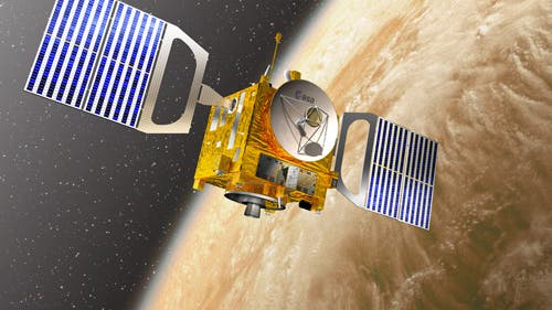 Venus Express im Umlauf um seinen Zielplaneten