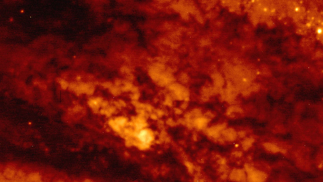 Ein Teil des Staubbandes in Centaurus A