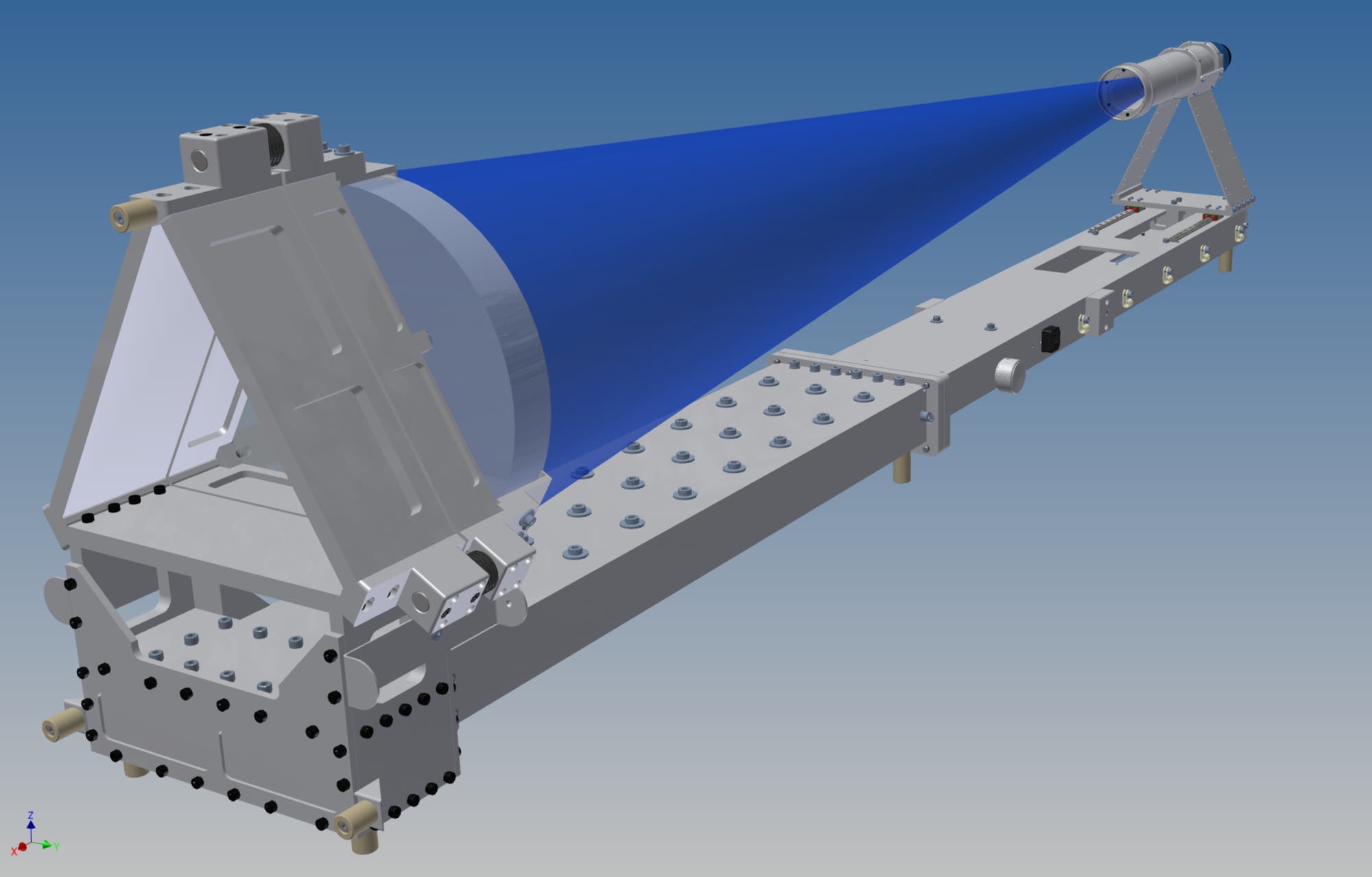 Konstruktiver Aufbau des Sonnenteleskops von Roland Pietschmann