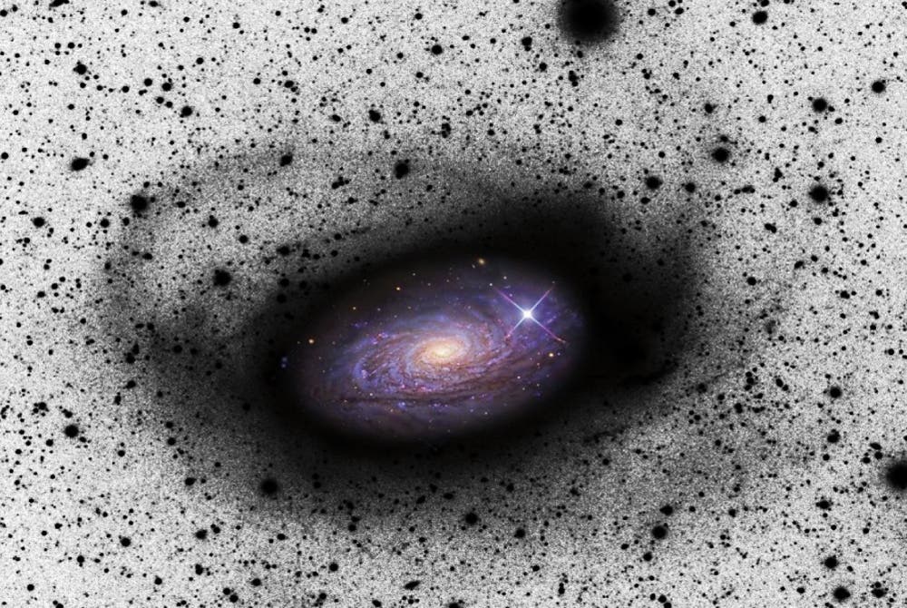 Sternströme um die Spiralgalaxie M 63