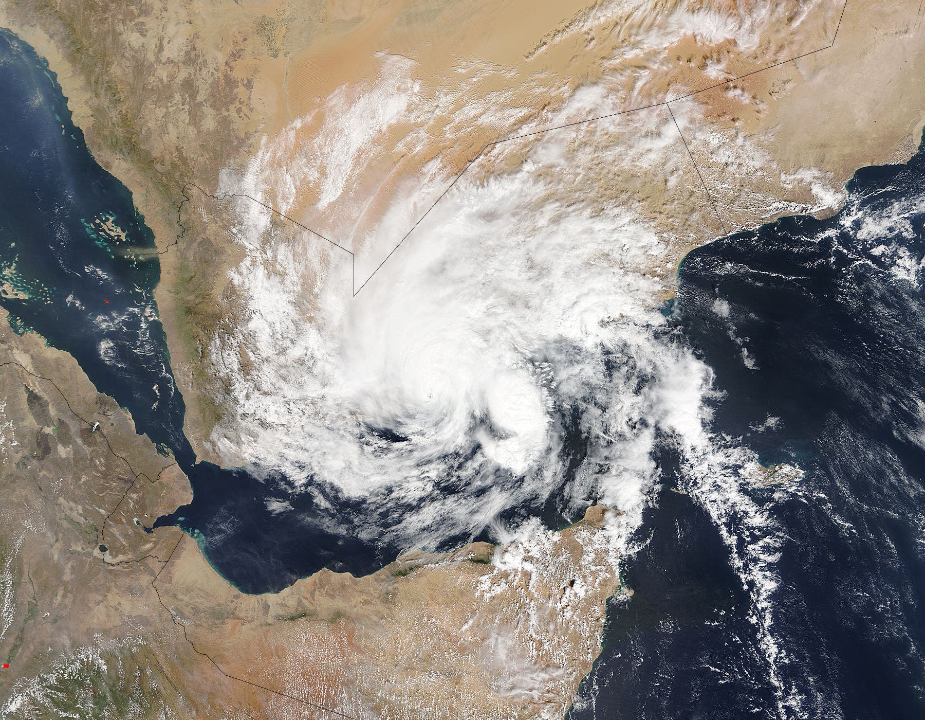 Zyklon Chapala über dem Jemen