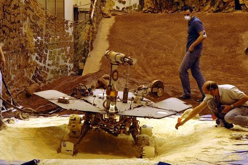 Mars-Rover  im Simulator
