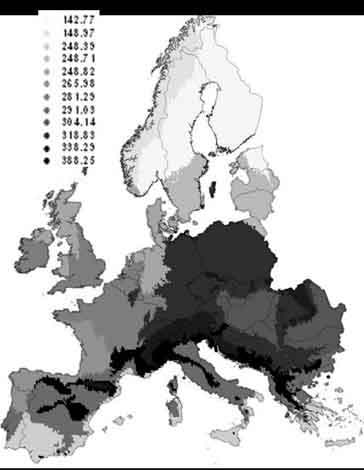 Gegenwärtige Artenvielfalt in Europa