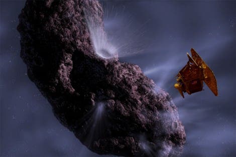 Der  Komet Tempel 1 nach dem Einschlag 