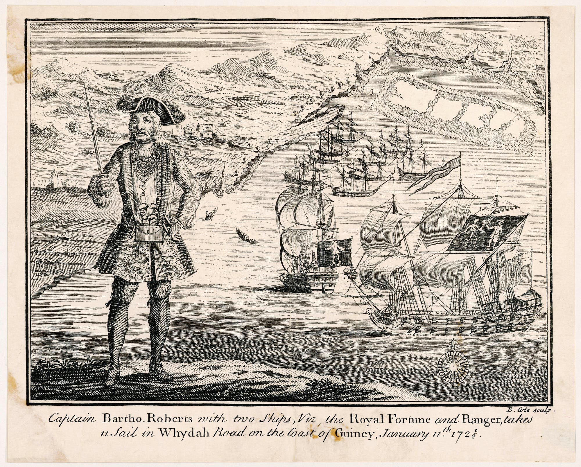 Bartholomew Roberts mit seinen Schiffen