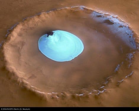 Eissee auf dem Mars