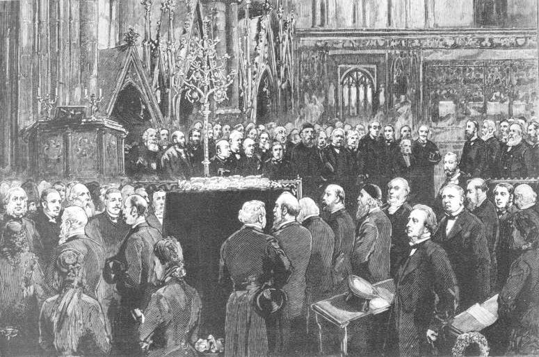 Begräbnis in Westminster Abbey