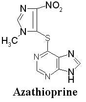 Strukturformel von Azathioprin