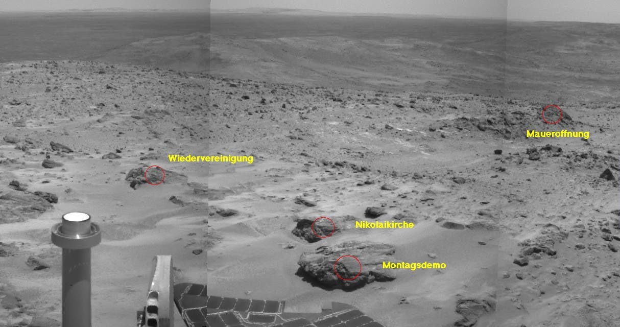 Deutsche-Einheits-Brocken auf dem Mars