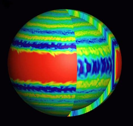 Simulation der Jupiter-Atmosphäre