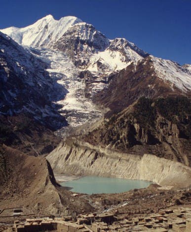 Der Khumbu-Gletscher im Himalaya