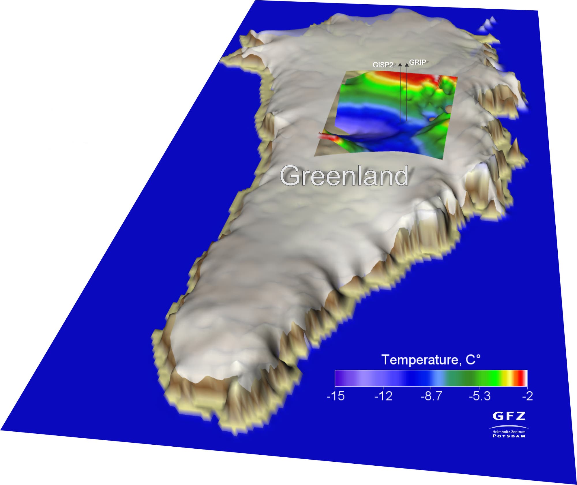 Modellierte Eisbasis-Temperaturen