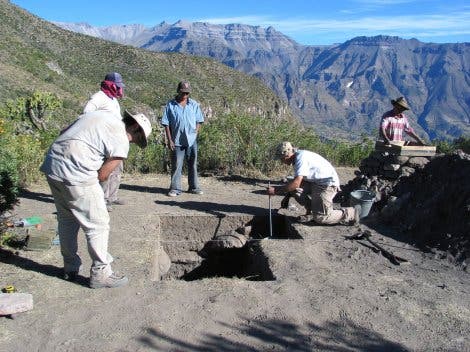 Grabungsstätte des ältesten Mais-Fundes in Peru