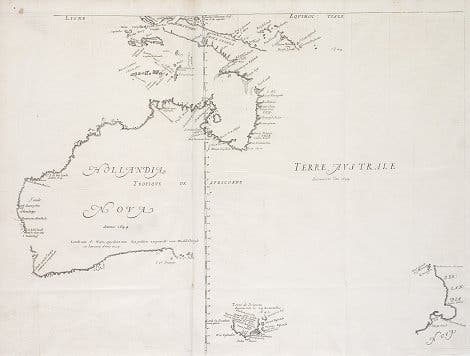 Erste Karte von Australien