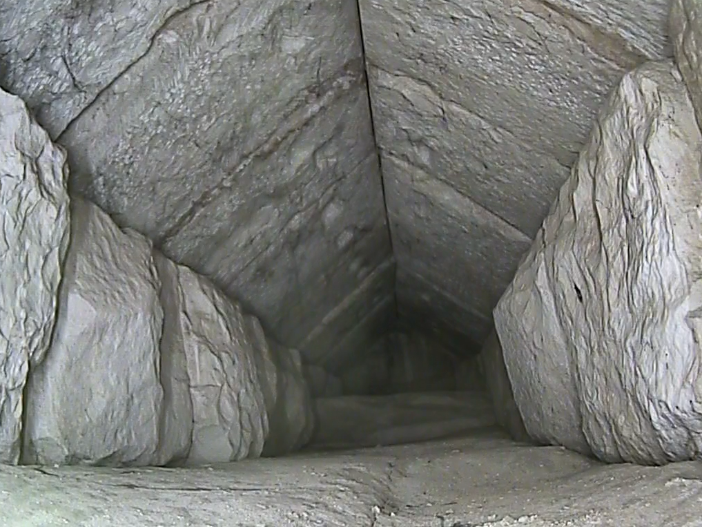 Die neu entdeckte Kammer in der Cheopsyramide.