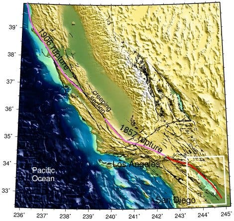 San-Andreas-Grabensystem in Kalifornien