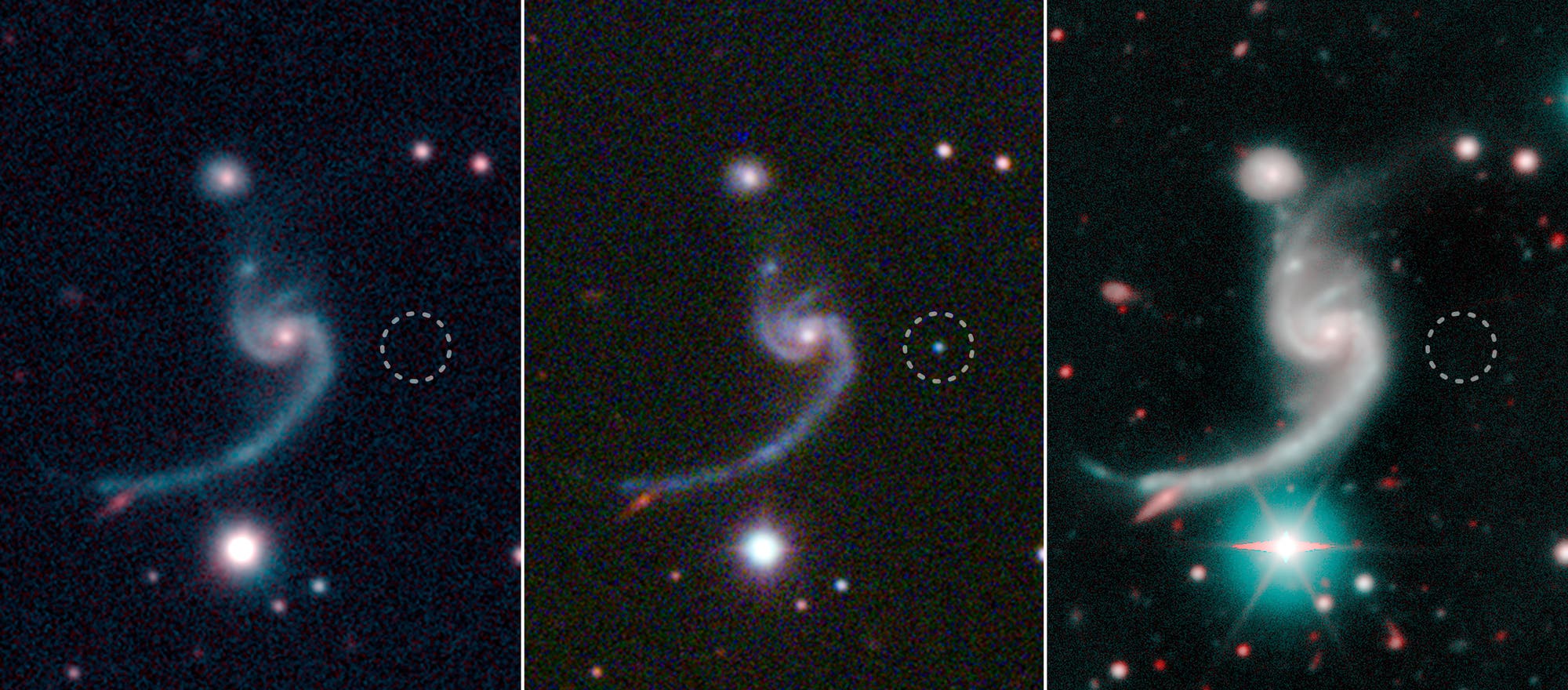 Spiralgalaxie mit Supernova