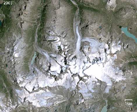 Bernina-Gletscher aus der Luft