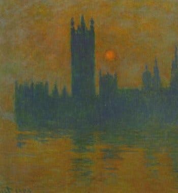 Sonnenuntergang über den Houses of Parliament von Claude Monet