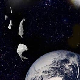 Künstlerische Darstellung von Kometen auf dem Weg zur Erde