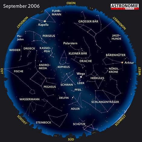 Der Sternenhimmel im September 2006