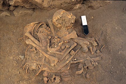 Weibliches Skelett in Umm-el-Marra