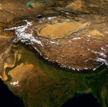 Himalaja und Tibet aus dem All betrachtet