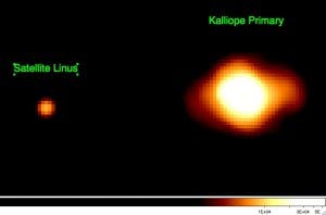 Asteroid (22) Kalliope mit Mond Linus