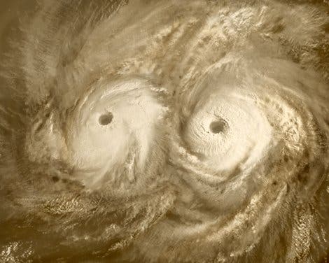 Doppelwirbel am Venus-Pol