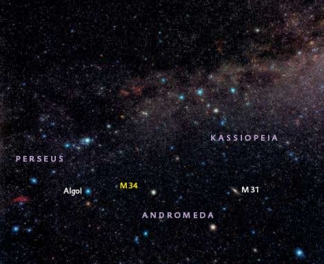 Sternhaufen in und um Andromeda