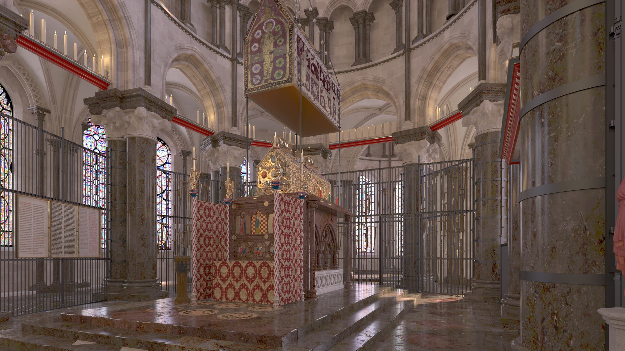 Der Schrein in der Kathedrale von Canterbury