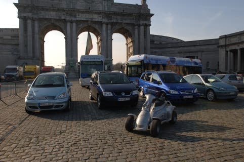 Wasserstoff-Fahrzeuge vor dem Brandenburger Tor