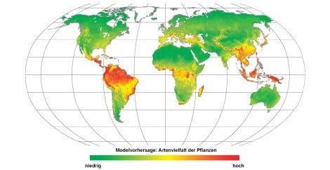 Karte der Artenvielfalt