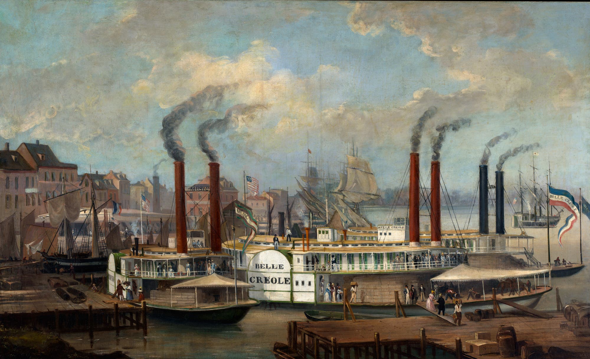 Der Mississippi bei New Orleans, zirka 1845–1849