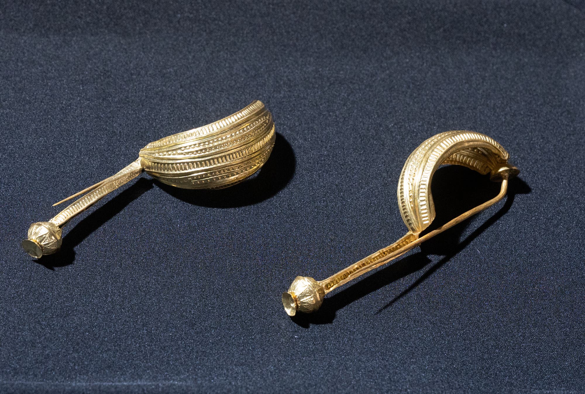 Fibeln aus Gold fanden sich im Grab. Es gilt als eine der bedeutendsten frühkeltischen Fundstätten Europas. 