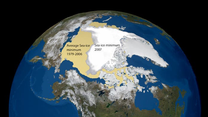 Rückgang des arktischen Meereis