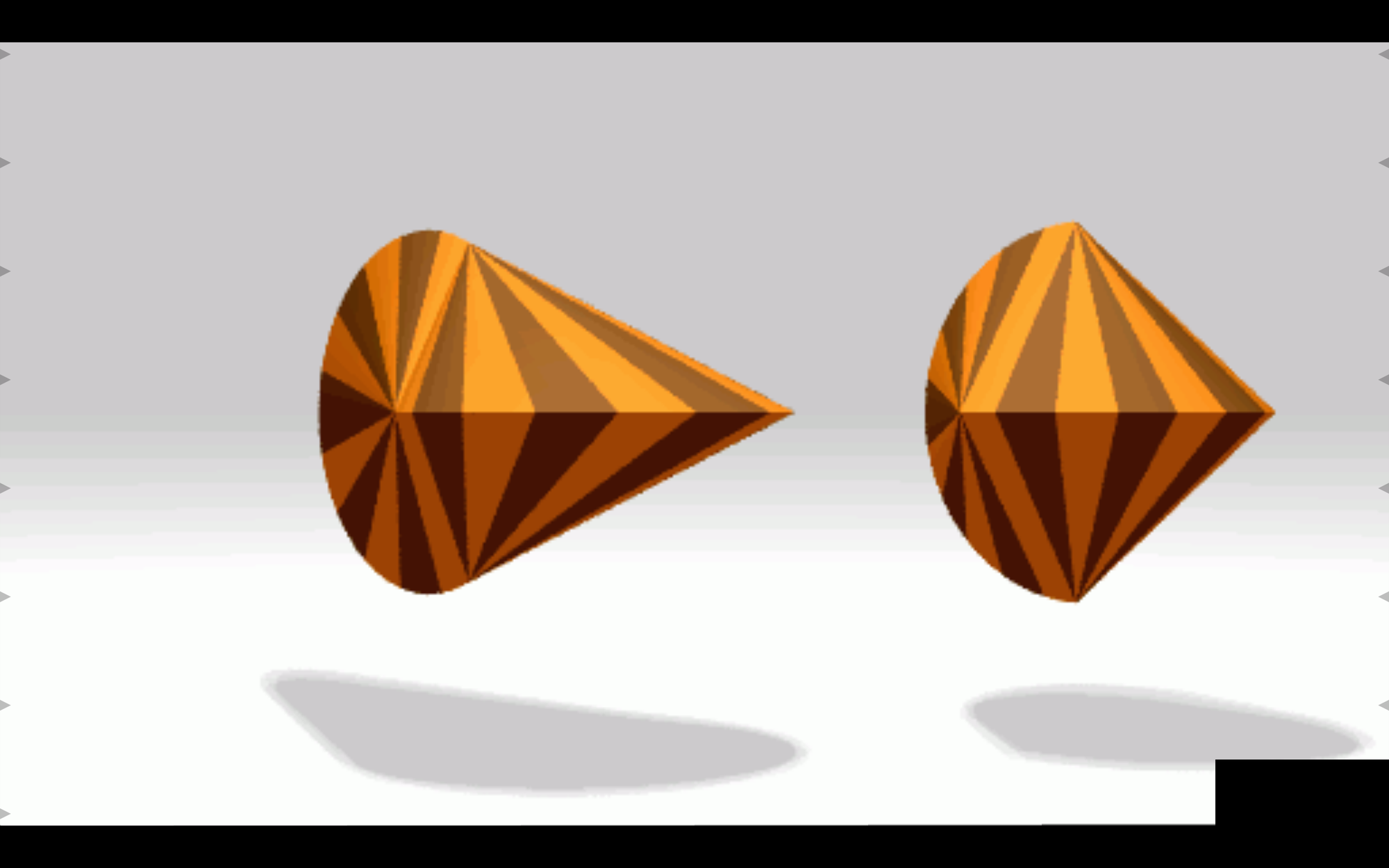 Darstellungen eines Sphericons und Oloids