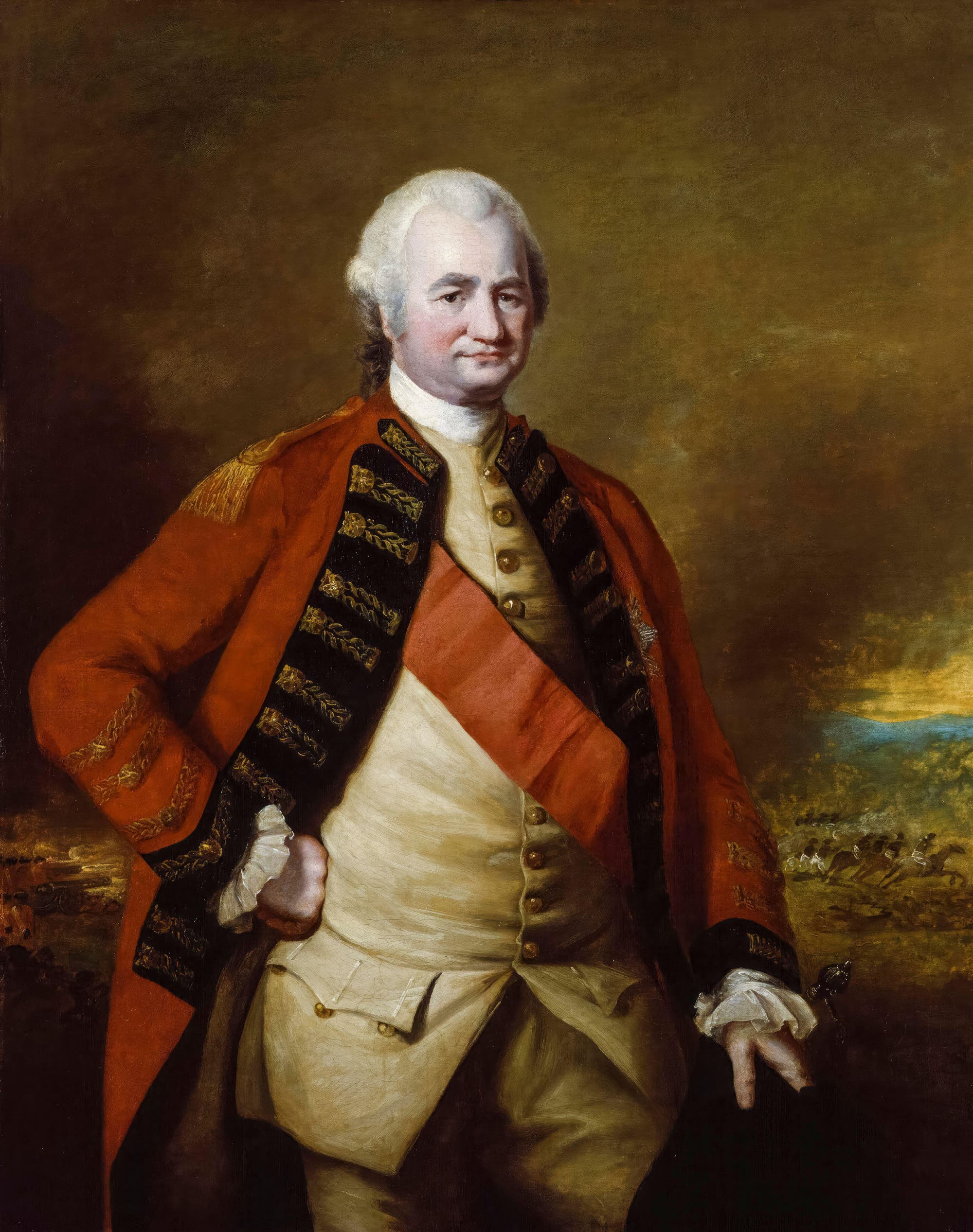 Porträtgemälde des britischen Kolonialisten und Militärs Robert Clive, um 1773 oder danach.