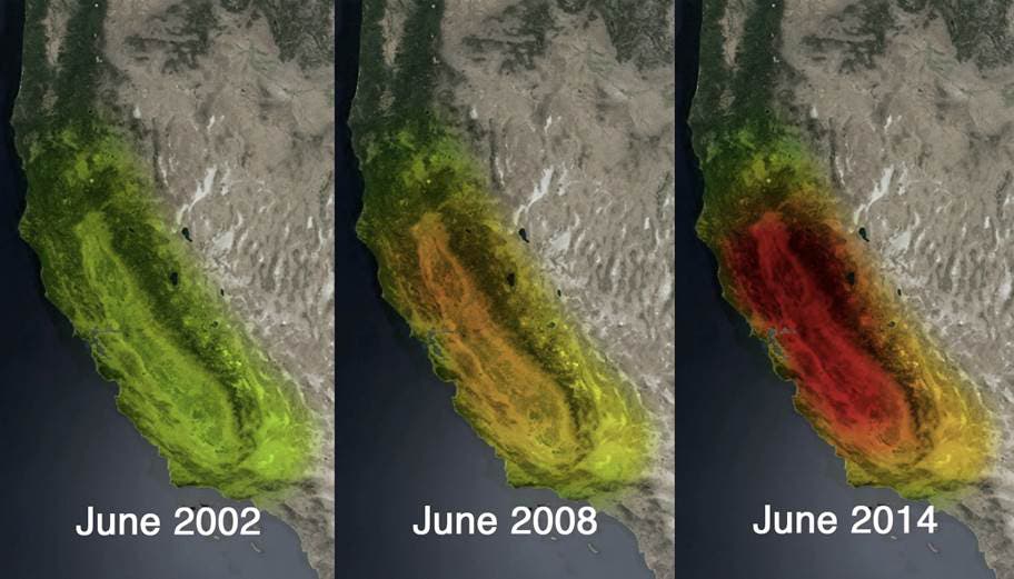 Massenverlust Kaliforniens