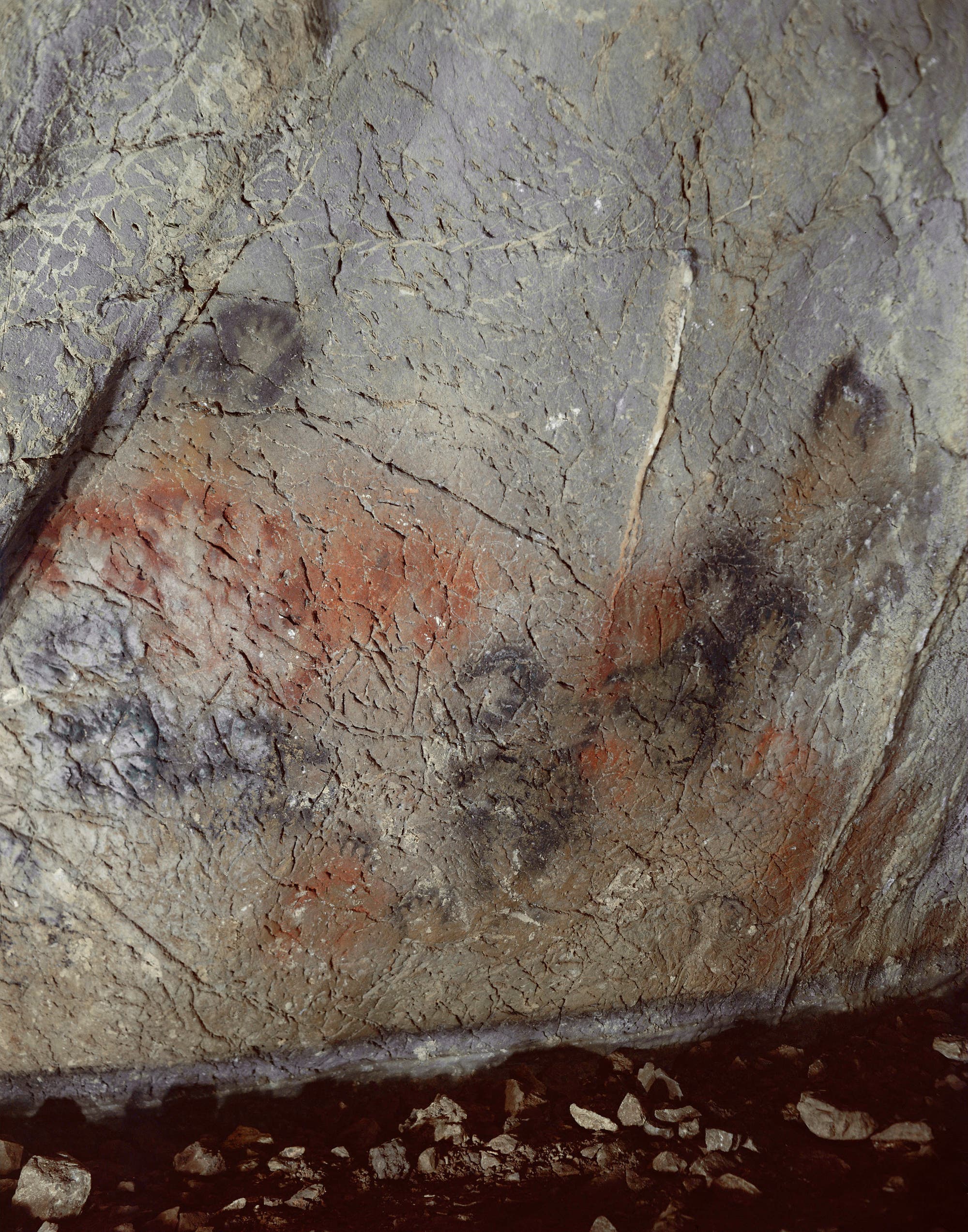 Handabdrücke in der Höhle von Gargas