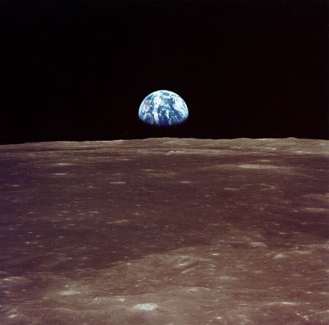 Blick vom Mond zur Erde