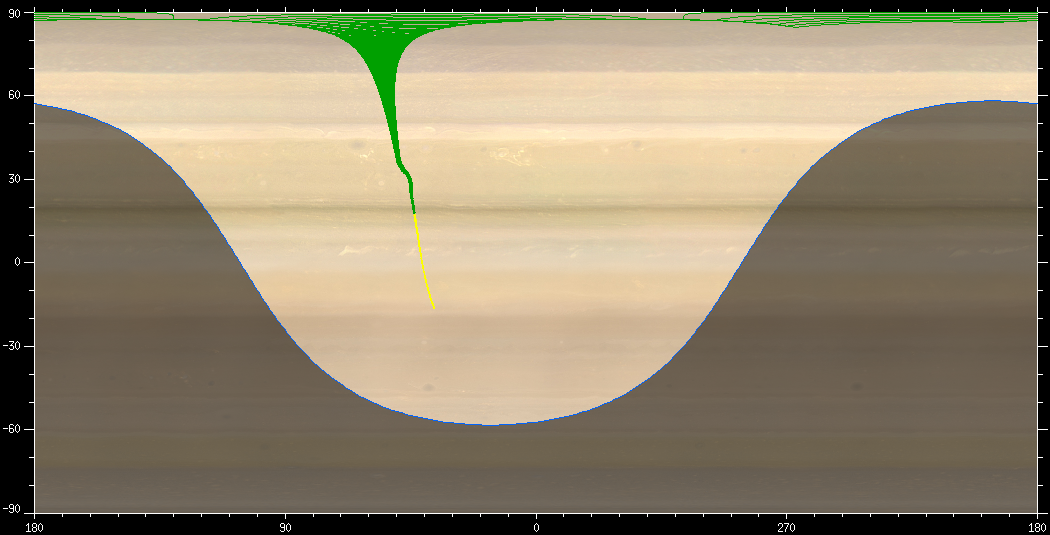 284 kleine Ausschnitte der Saturnatmosphäre