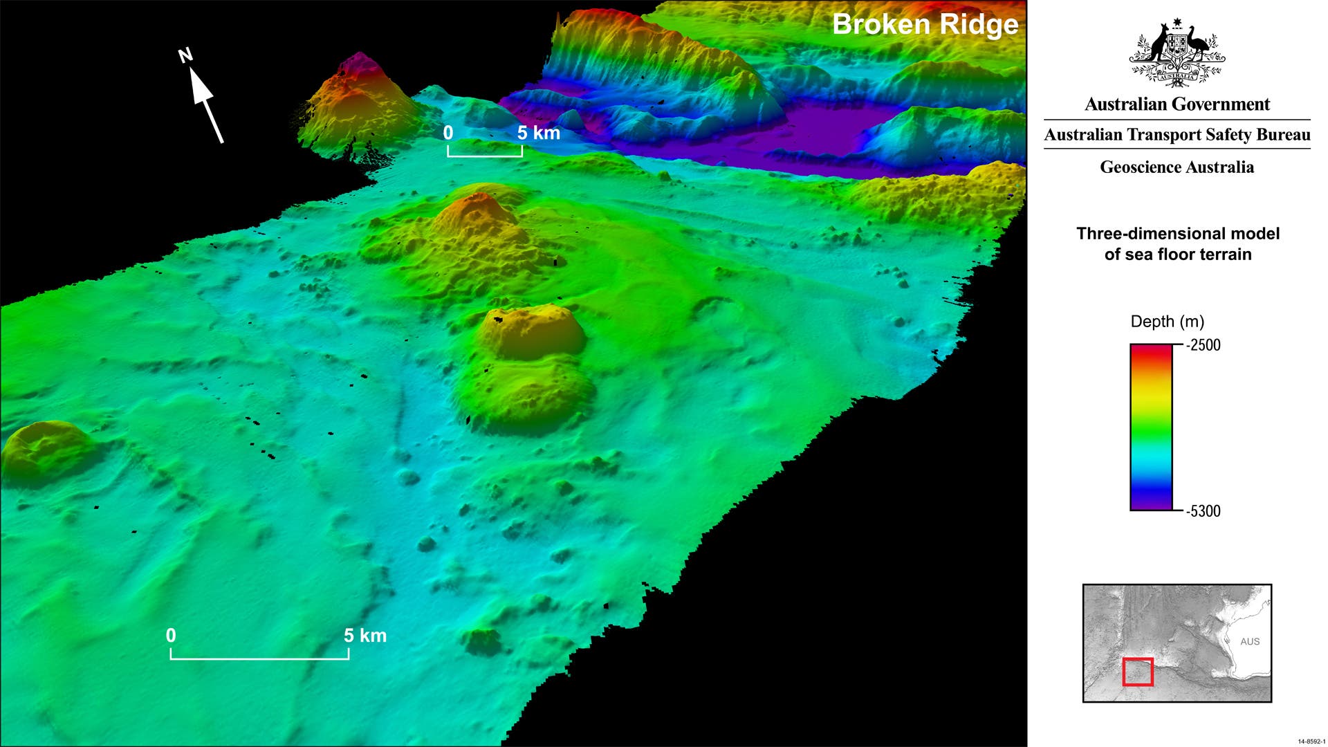 Meeresboden im vermuteten Absturzgebiet von MH370