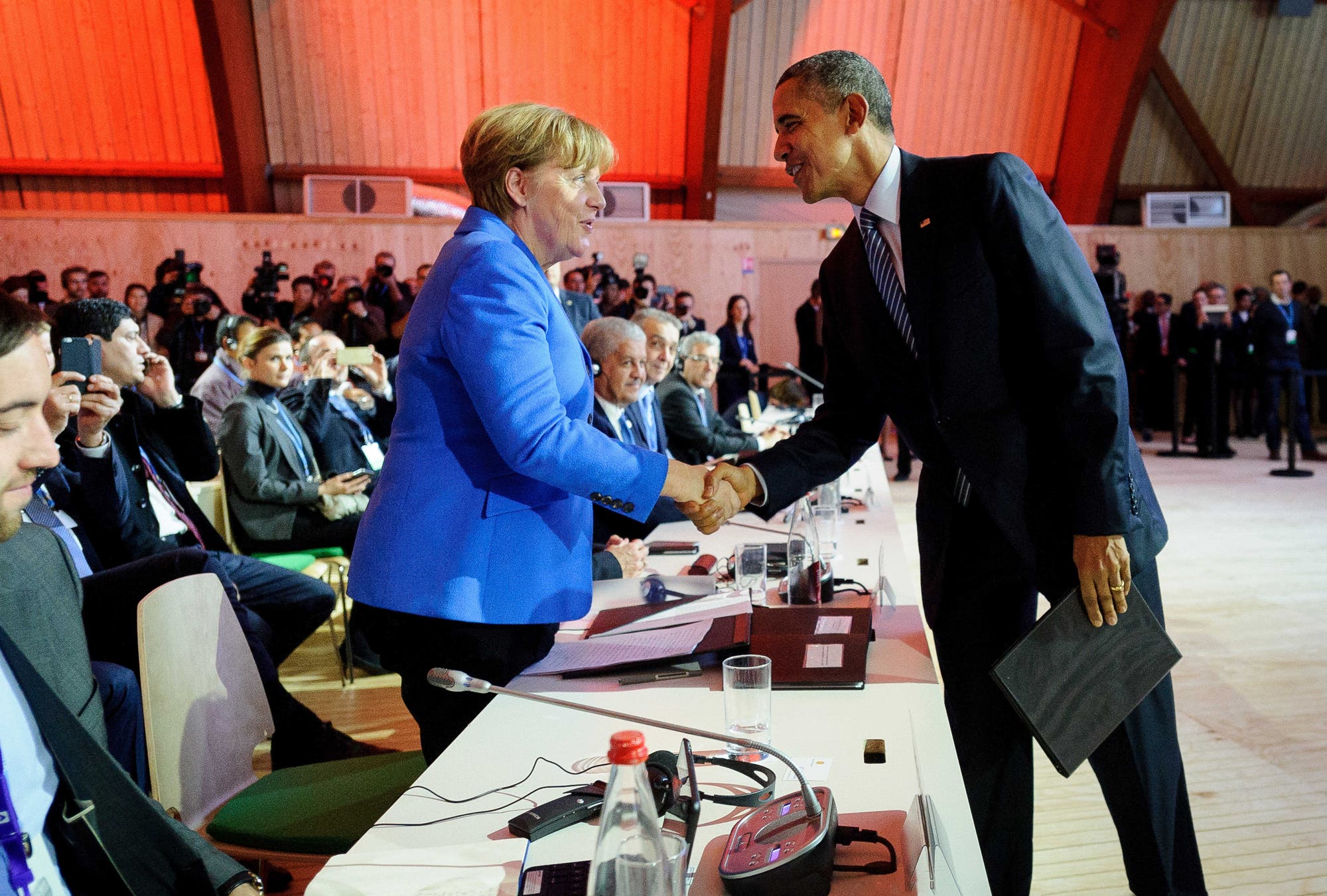 Angela Merkel und Barack Obama auf dem Pariser Klimagipfel 2015