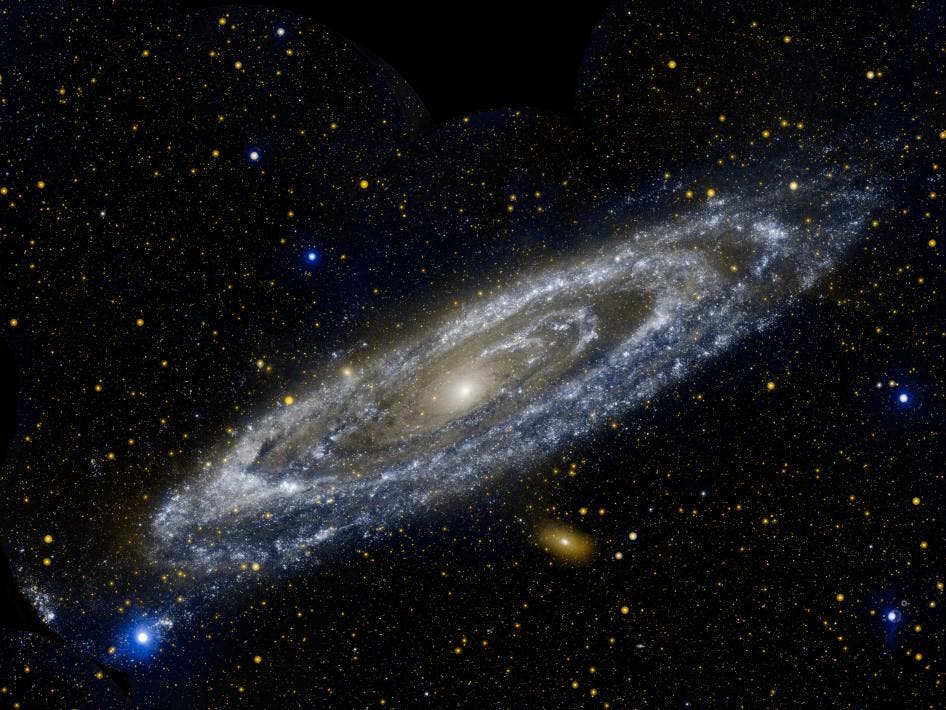 Andromedagalaxie im ultravioletten Licht