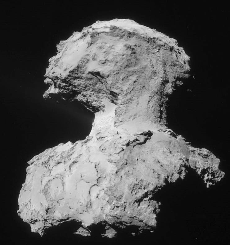 Rohbilder des Kerns von Komet 67P vom 2. September 2014 (Bildmosaik))