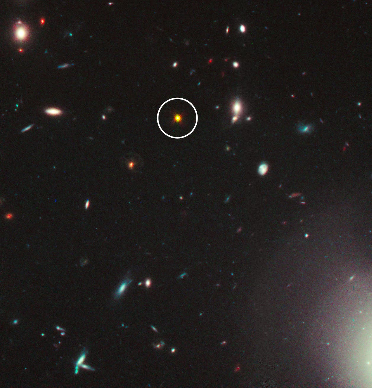 Quasar vom Hubble-Teleskop aufgenommen